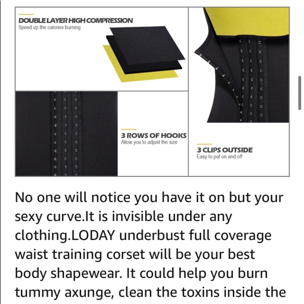 LODAY WeightLoss Neoprene Sauna Sweat WaistTrainer - Picture 15 of 15